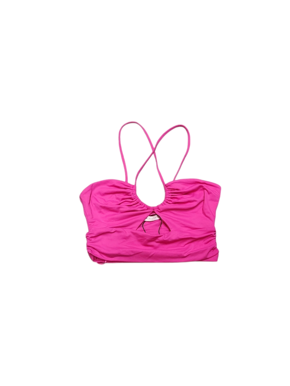 Susana Monaco Hot Pink Cropped Tank with Spaghetti Straps